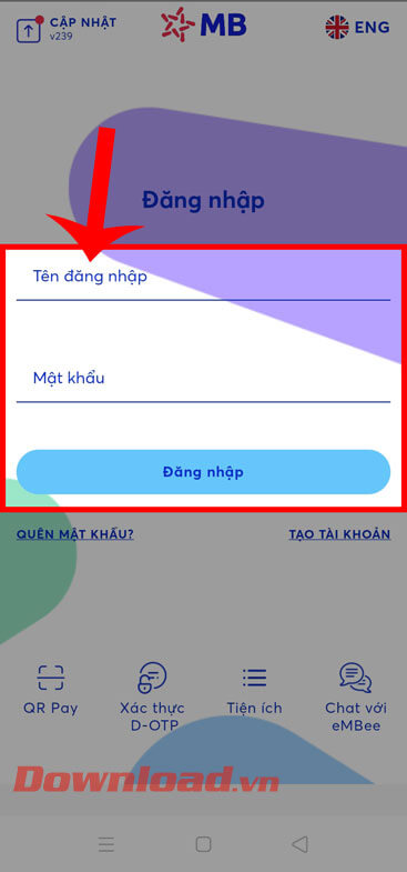 Đăng nhập tài khoản 