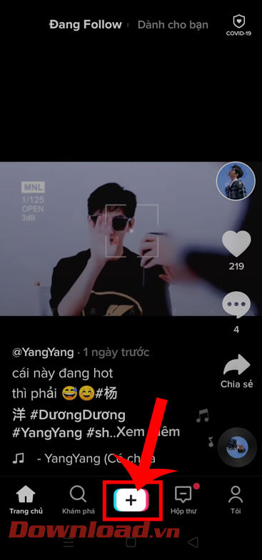 Nhấn vào biểu tượng dấu cộng