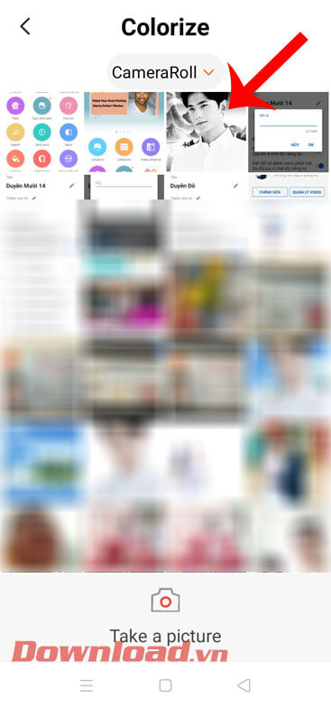 Chọn hình ảnh đen trắng 