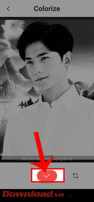 Chạm vào biểu tượng dấu tick