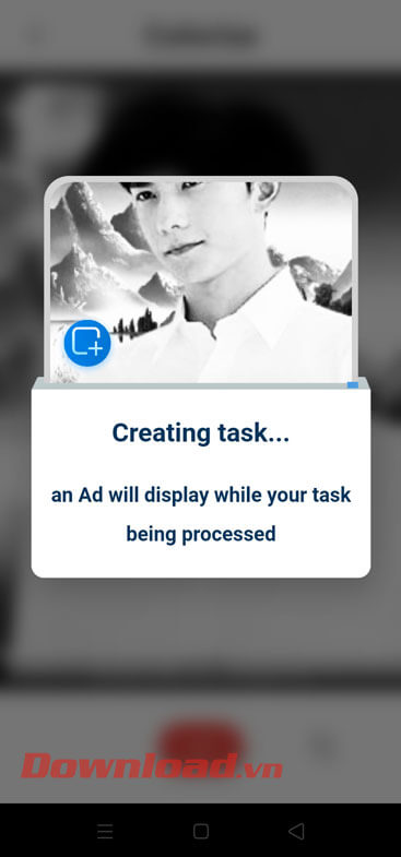 Đợi một lát để quá trình phục chế được hoàn tất