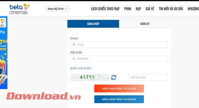 Đăng nhập tài khoản 