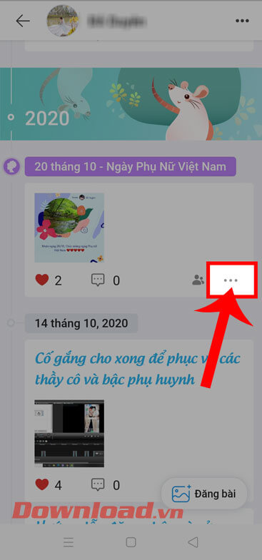 Nhấn vào biểu tượng ba dấu gạch ngang