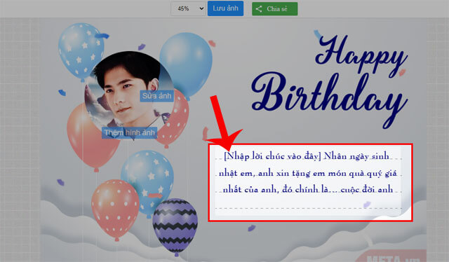 Viết lời chúc mừng sinh nhật