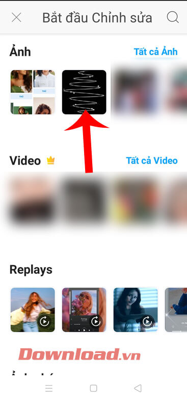 <p><strong>Bước 3:</strong> <strong>Chọn một hình ảnh</strong> mà bạn muốn chèn hiệu ứng vòng hào quang