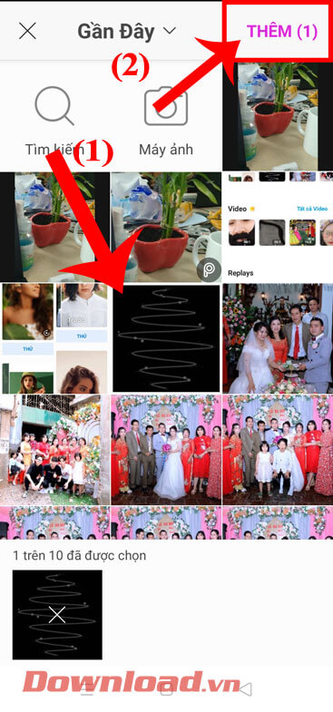 <p><strong>Bước 5:</strong> <strong>Chọn hình ảnh vòng xoáy hào quang</strong> mà chúng ta vừa tải về,