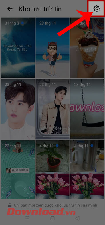 <p><strong>Bước 5:</strong> Trong này sẽ hiển thị toàn bộ Story Facebook mà mình đã từng đăng trước