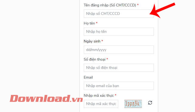 <p><strong>Bước 4:</strong> <strong>Điền thông tin cá nhân</strong> của bạn bao gồm: <em>Tên đăng nhập