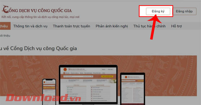 <p><strong>Bước 2:</strong> Trong trang chủ của website, tiếp tục ấn vào nút<strong> Đăng ký</strong>