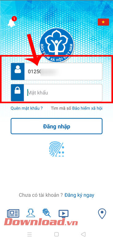 <p><strong>Bước 1:</strong> Đầu tiên, mở <strong>ứng dụng VssID</strong> trên điện thoại của mình lên,