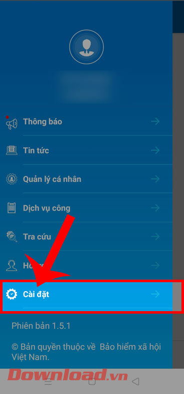 <p><strong>Bước 3:</strong> Tiếp theo, hãy chạm vào mục <strong>Cài đặt.</strong></p>