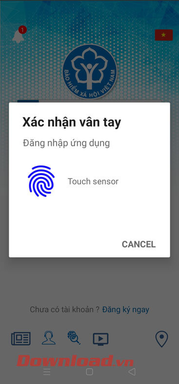 <p><strong>Bước 7:</strong> Trên màn hình khi này sẽ xuất hiện cửa sổ<strong> Xác nhận vân tay</strong>,