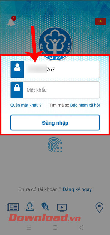 <p><strong>Bước 6:</strong></p>
<p>Khi đã thay đổi mật khẩu thành công thì màn hình chuyển về giao diện