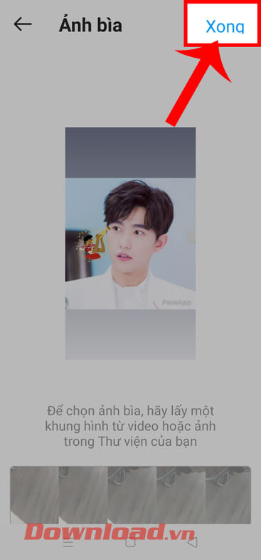 Chạm vào nút Xong