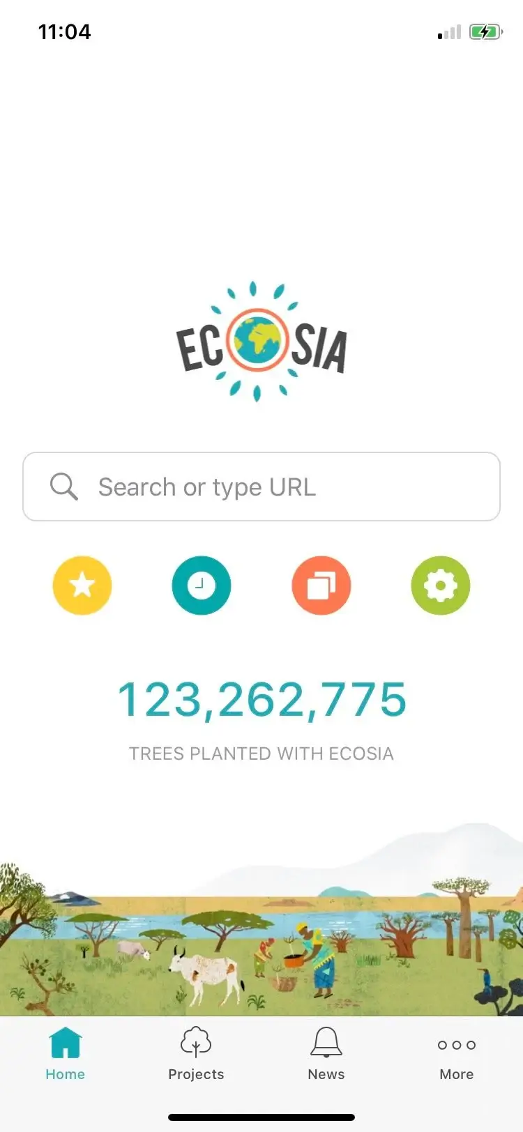 Trang chủ Ecosia