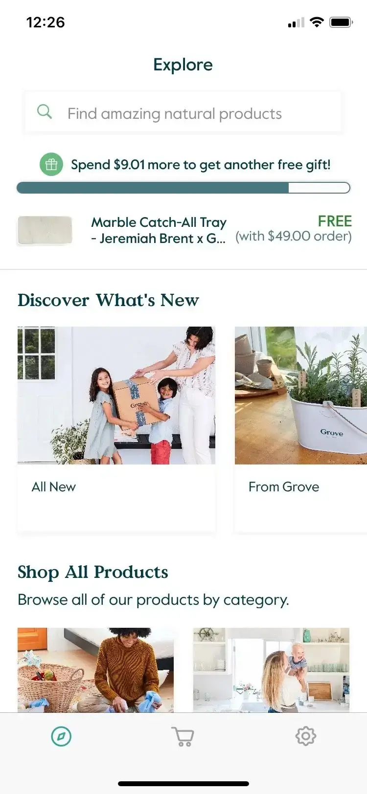 Khám phá trang chủ Grove