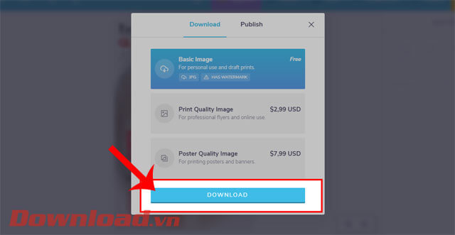 Ấn vào nút Download