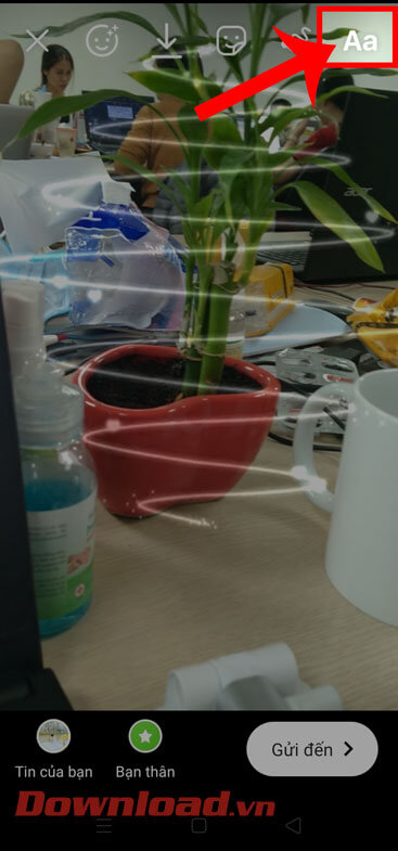 Ấn vào biểu tượng Aa