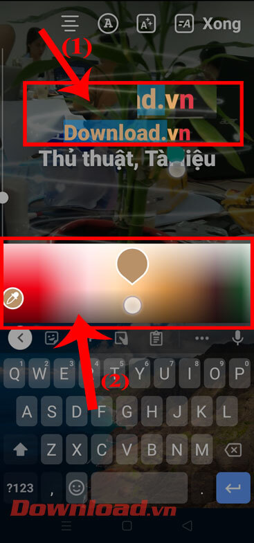 Tô màu sắc cầu vồng cho chữ