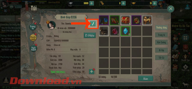 Ấn vào biểu tượng chiếc bút