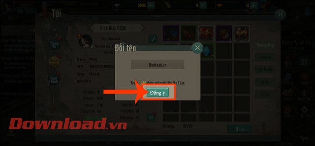 Chạm vào nút Đồng ý