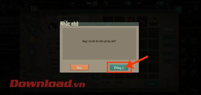 Nhấn vào nút Đồng ý
