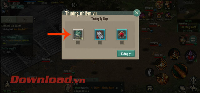 Chọn phần thưởng