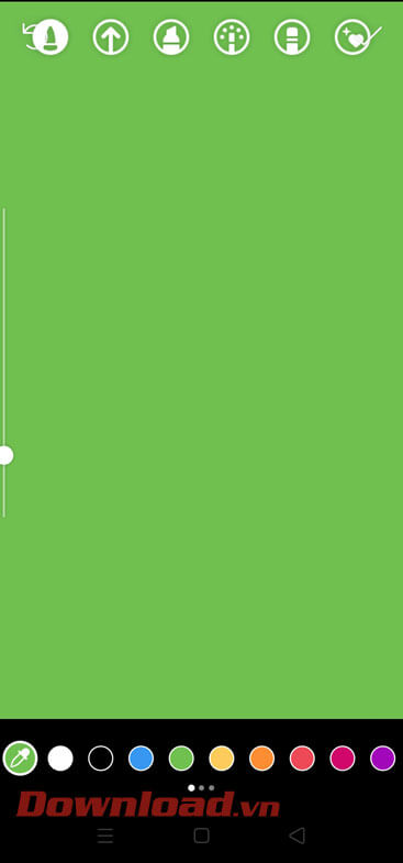 Chạm và giữ vào màn hình để nền chuyển màu