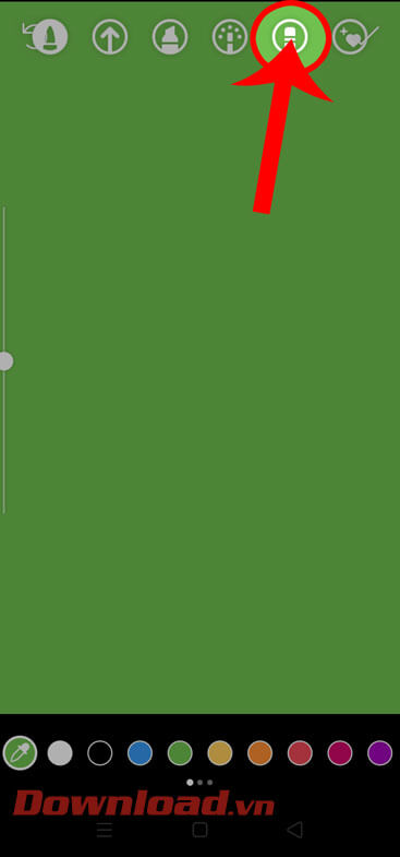 Chạm vào biểu tượng cục tẩy