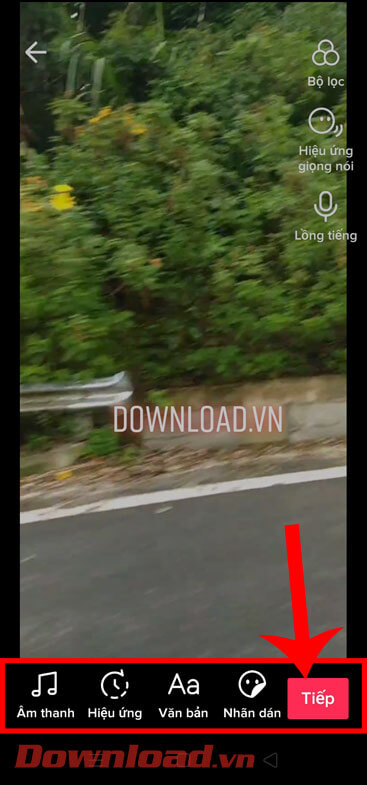 Nhấn vào nút Tiếp