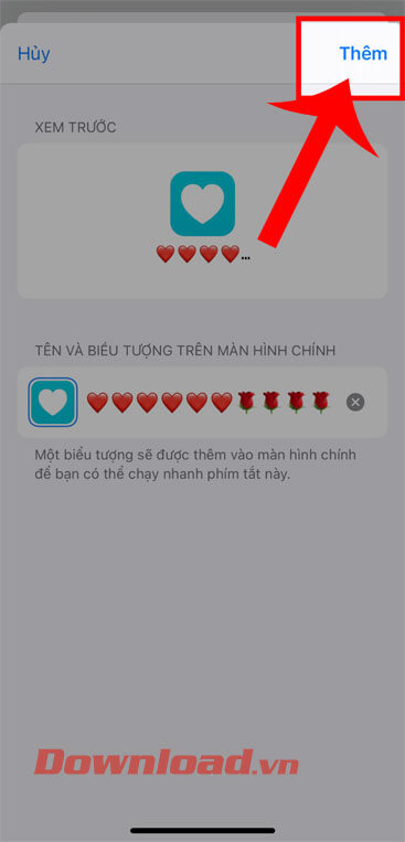 Ấn vào nút Thêm