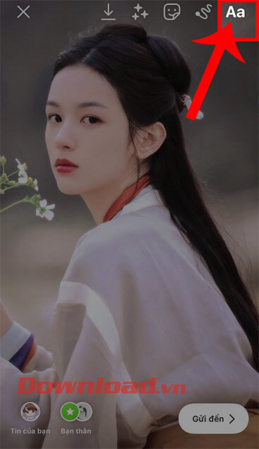 Ấn vào biểu tượng Aa