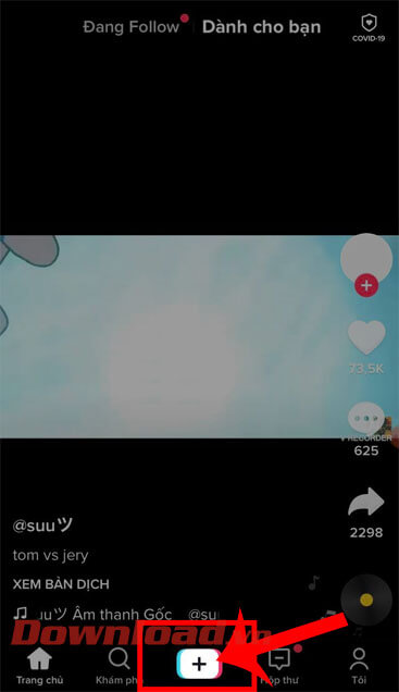 Ấn vào biểu tượng dấu "+"