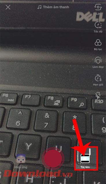 Ấn vào mục Tải lên