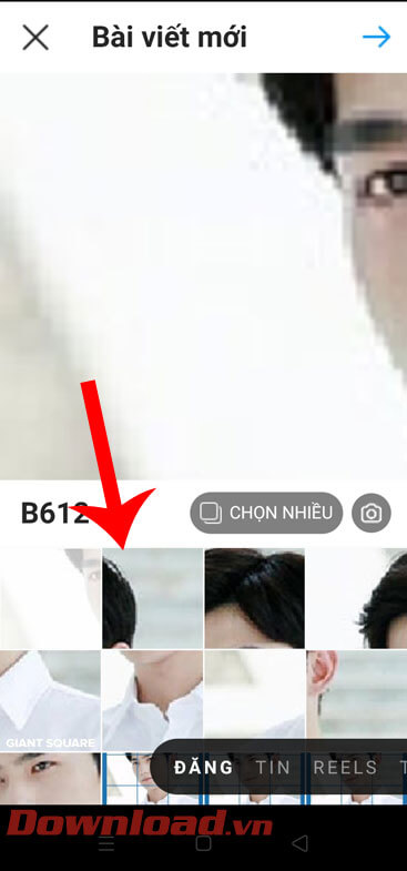 Mở mục Đăng bài viết trên Instagram