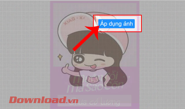 Nhấn nút Áp dụng ảnh