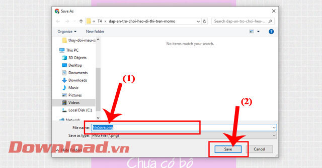 Nhấp chuột vào nút Save