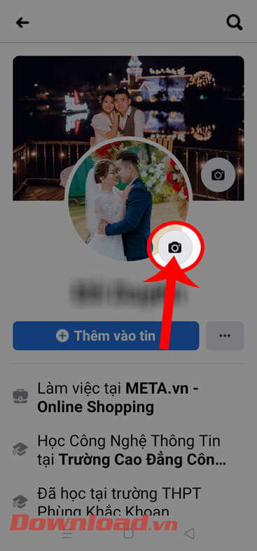 <p><strong>Bước 2:</strong> Tại<em> Trang cá nhân Facebook</em> của mình, nhấn vào <strong>biểu tượng