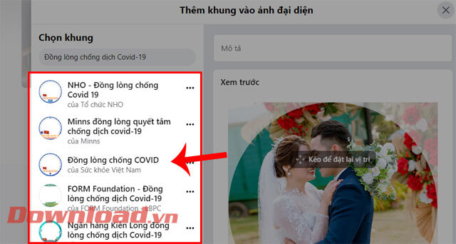 <p><strong>Bước 5:</strong> Tiếp theo, hãy <strong>chọn mẫu khung</strong> mà mình muốn thêm vào ảnh