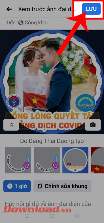 <p><strong>Bước 8:</strong> Chạm vào nút<strong> Lưu</strong>, ở góc bên phải phía trên màn hình.</p>