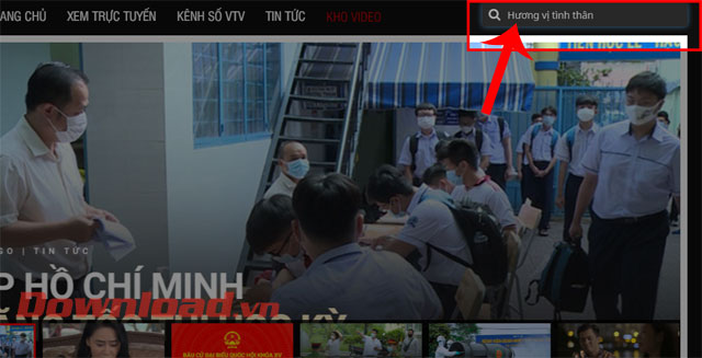 Nhấn vào ô tìm kiếm và nhập từ khóa "Hương vị tình thân"