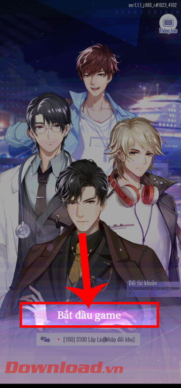 <p><strong>Bước 4:</strong> Tiếp theo, ấn vào nút <strong>Bắt đầu game.</strong></p>