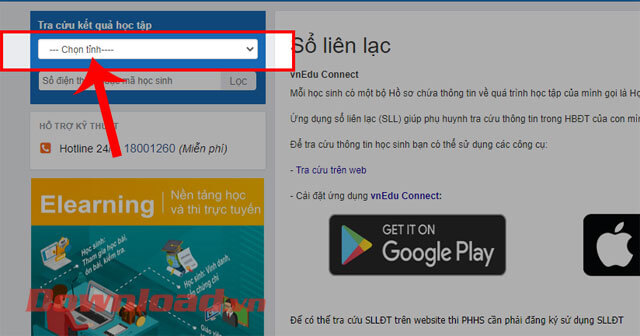 Hướng dẫn tra cứu mã học sinh trên VnEdu