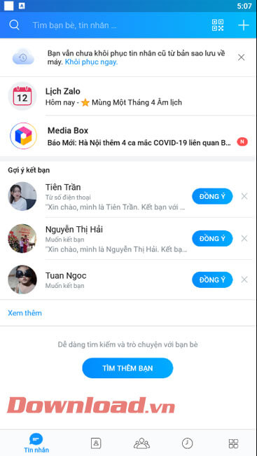 <p><strong>Bước 6:</strong> Cuối cùng, chúng ta sẽ bắt đầu sử dụng Zalo trên phần mềm giả lập BlueStacks.</p>