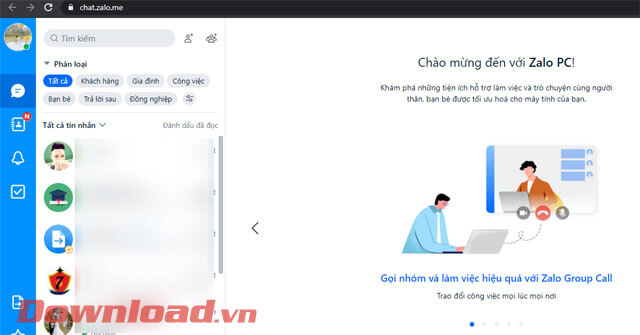<p><strong>Bước 6:</strong> Khi này, chúng ta sẽ có thể bắt đầu Zalo trên web sau khi đăng nhập tài