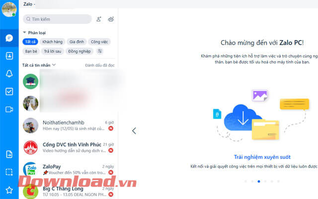 <p><strong>Bước 5:</strong> Bây giờ, tài khoản Zalo đã đăng nhập thành công trên máy tính, bạn có thể