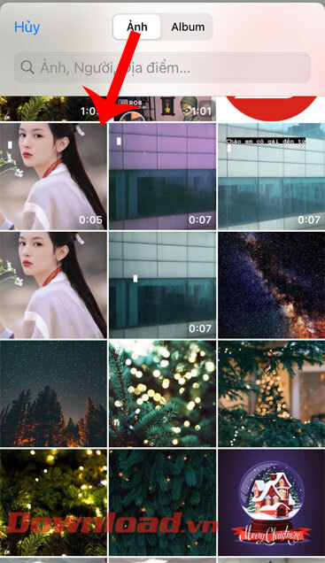 Chọn video bất kỳ