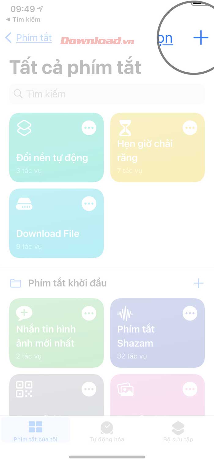 <p><strong>Bước 1:</strong> Chạm icon <strong>+</strong> ở bên phải phía trên màn hình.</p>