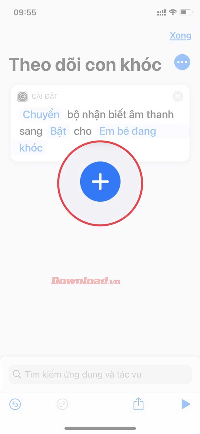 <p><strong>Bước 6:</strong> Chạm icon <strong>+</strong>.</p>