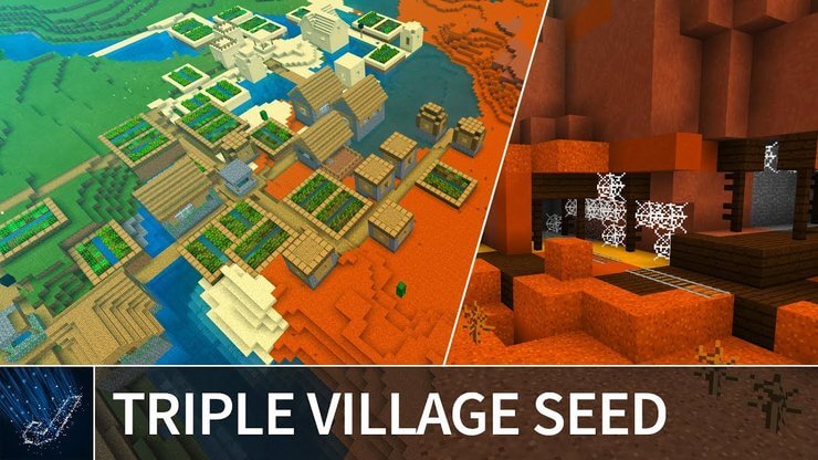Seed Minecraft Triple Villages